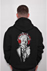 Albert Einstein Listen Music Pipo Sweatshirt Unisex Kapüşonlu Hoodie