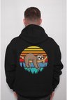 Rakun Uykucu Rackun Retro Sweatshirt Unisex Kapüşonlu Hoodie