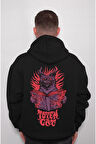 Totem Cat Okuyan Şeytan Kedi Devil Sweatshirt Unisex Kapüşonlu Hoodie