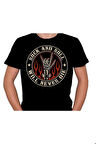 Rock And Roll Will Never Die Metal Müzik Music Tişört Unisex T-shirt