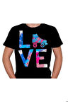 Love Paten Skate Aşk Rolling Tişört Unisex T-shirt