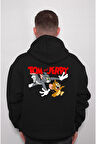 Tom And Jerry Kedi Fare Cartoon Network Sweatshirt Unisex Kapüşonlu Hoodie