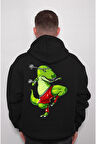 Muay Thai T-rex Dövüş Box Kick Box Sweatshirt Unisex Kapüşonlu Hoodie