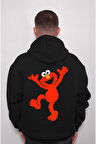 Susam Sokağı Sesame Street Elmo Sweatshirt Unisex Kapüşonlu Hoodie