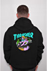 Thrasher Juxtapoz Magazine Robin Eisenberg Motor Sweatshirt Unisex Kapüşonlu Hoodie