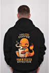 Pokemon Charizard Çalizart Used Hot Coffee It's Super Effective Sweatshirt Unisex Kapüşonlu Hoodie