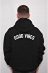 Good Vibes Iyi Enerji Enerjik Sweatshirt Unisex Kapüşonlu Hoodie