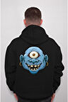 Cartoon Monster Face Yaratık Tek Gözlü Sweatshirt Unisex Kapüşonlu Hoodie