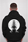 Gemi Titanic Dolunay Sefer Yelkenli Korsan Deniz Sweatshirt Unisex Kapüşonlu Hoodie