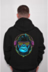 Goril Gorilla Maymun Dj Monkey Kulaklık Sweatshirt Unisex Kapüşonlu Hoodie