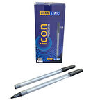 Silka Linc Icon 1.0 mm İğne Uç Tükenmez Kalem Siyah 50 Adet