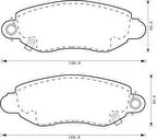 Beşer 3784 Ön Fren Balatası Transit V184 02-06 (Arkadan İtişli ) YE152K021A