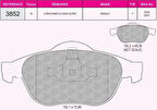 Beşer 3852 Ön Fren Balatası Laguna II 1.6 16V 1.8 16V 1.9 3.0 V6 Megane II 05 16 16V 2.0 1.8 410600012R