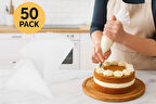 50'li Tek Kullanımlık Krema Torbası Seti | Pasta ve Cupcake Süsleme Poşeti