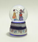 Romantik Kış Masalı Temalı Orta Boy Kar Küresi Müzik Kutusu