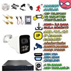 1 KAMERALI 500GB HDDLİ İNSAN YÜZ ARAÇ HAREKET ALGILAYAN GECE RENKLİ GÖSTEREN GÜVENLİK KAMERASI SETİ