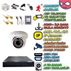 1 İÇ MEKAN DOME KAMERALI 5MP SONY LENS 500GB HDDLİ GÜVENLİK KAMERASI SETİ