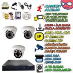 3 İÇ MEKAN DOME KAMERALI 5MP SONY LENS 500GB HDDLİ GÜVENLİK KAMERASI SETİ
