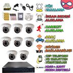 8 İÇ MEKAN DOME KAMERALI 5MP SONY LENS 500GB HDDLİ GÜVENLİK KAMERASI SETİ