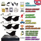5 KAMERALI 500GB HDDLİ ŞIK METAL KASALI 5MP SONY LENS GÜVENLİK KAMERASI SETİ