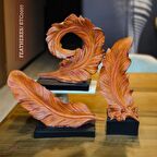 El Yapımı Dekoratif Tüy Heykelleri– 3 Benzersiz Tasarım Seti Şık Ev Dekoru -Mükemel orijinal tasarım