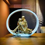 Sevgililer ve aşkı simgeleyen, el yapımı heykel, özel bir hediye seçeneği -Mükemel orijinal tasarım