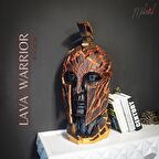Lav savaşçısı heykeli –savaş karakterini yansıtan el yapımı dekor –Mükemel orijinal tasarım