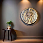 Cesaretin Koruyucusu - duvara asılan roma savaşçısı, el yapımı, arkadan aydınlatmalı, dekorasyon heykeli - Mukemel orijinal tasarımlar