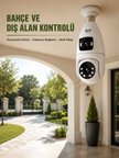 Wi-Fi Ampul Kamera Sistemi Gece Görüşlü Çift Lens