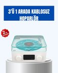 Retro Tasarımlı Gece Lambalı Bluetooth Hoparlör – Saat ve Pil Göstergeli
