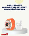 Watch 9 Max Akıllı Saat Kulaklık Seti Sağlık Takipli 45 mm Geniş Ekran