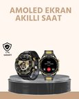 Amoled Ekran Akıllı Saat Uyku Nabız Adım Ölçer Su Geçirmez