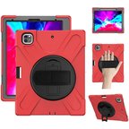 İPad Pro 12.9-inch (2021)-(2020) Kılıf Kalem Yerli 3 Katmanlı Standlı Zırh Kı