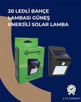 Solar Enerjili 20 LED Duvar Lambası | Hareket Sensörlü Su Geçirmez Kablo Gerekti