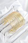 Pirinç Tel Sarma Model Gold Renk Kadın Bileklilk 5886