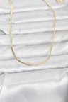CM 14K Gold Renk Yassı Zincir Model 60 cm Kadın Kolye 5886
