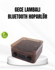Bluetooth Hoparlörlü Gece Lambası Dijital Saat ve Ambiyans Işığı Çok Amaçl?