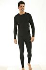 Erkek Siyah Uzun Kol Sıfır Yaka Termal Body 2006