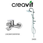 Creavit SH630 Tepe Duş Sistemi ve Liva Banyo Bataryası LV2500