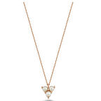 14 Ayar Altın 3 mm Tria Doğal İnci Kolye