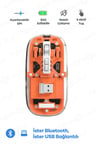 Bluetooth USB Çift Modlu Sessiz Mouse, Şeffaf Mıknatıslı Kapaklı, Type-C Şarjlı, DPI Ayarlı, Kablosu