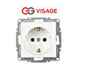 Visage Beyaz Topraklı Priz Çerçevesiz - Priz ve Anahtar İçin Uyumlu Çerçeve