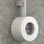 Beyaz Topraklı Priz Sıva Üstü