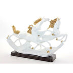 Polyester 3'lü Şahlanmış At Figürü