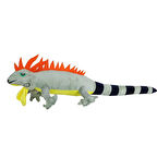 1232  Yeşil Bukelamun Peluş 100 cm