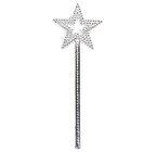 Yıldız Model Peri Asası Melek Asası Prenses Asası Metalize Gümüş Renk