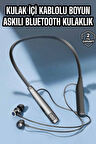 Boyun Askılı Bluetooth Kulaklık Uzun Şarj Süreli Dijital Göstergeli Kablolu