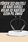 Boyun Bantlı SD Kart Girişli Yüksek Perfomanslı Bluetooth Kulaklık