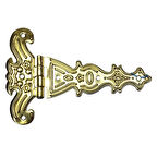 Dekoratif, Sac Tek Kuyruklu Menteşe - 69x102 mm, Büyük, Sarı, 1 Adet