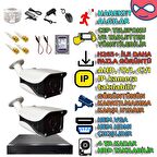 2 KAMERALI ŞIK METAL KASALI HAREKET ALGILAMALI 500GB HDDLİ GÜVENLİK KAMERASI SETİ 336 MODELİ